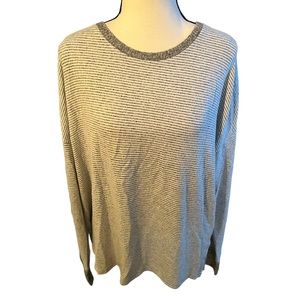 Alfani Gray and White Grey Pajama Top Sleep Size Large